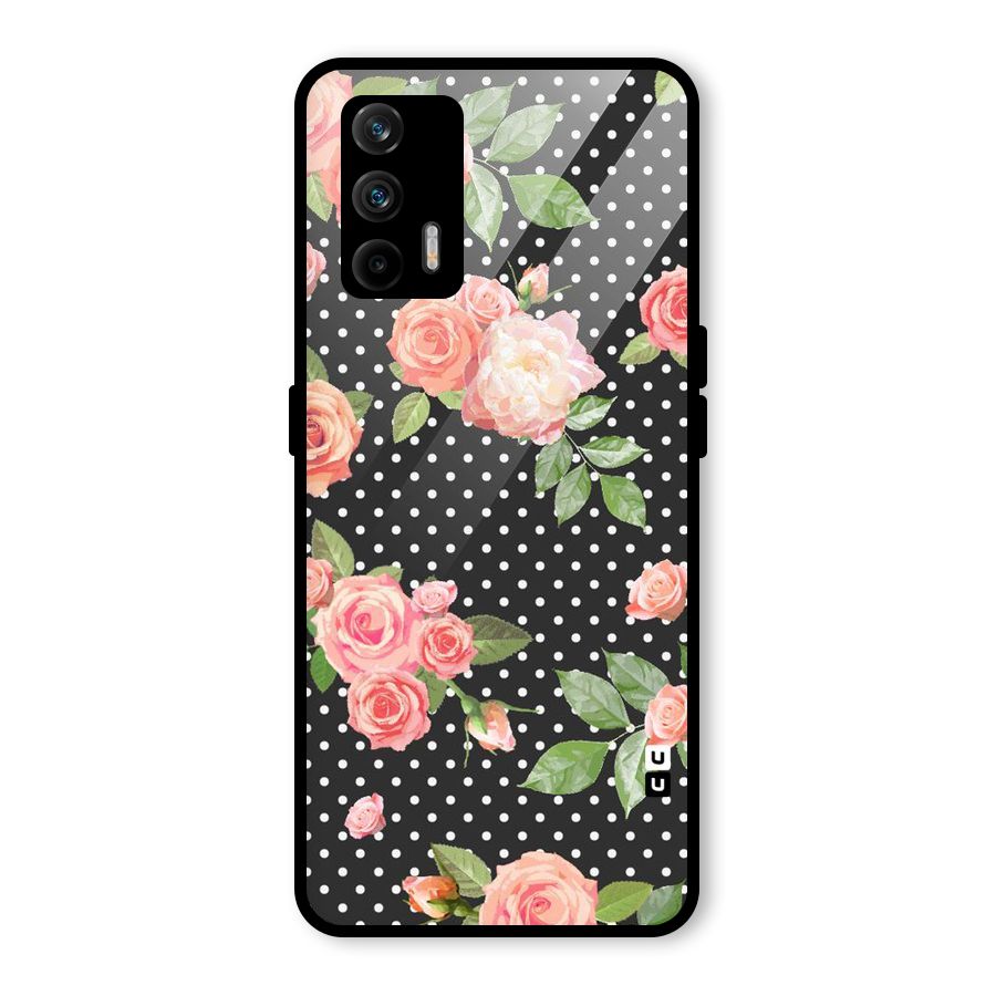 Polka Peach Glass Back Case for Realme GT 5G