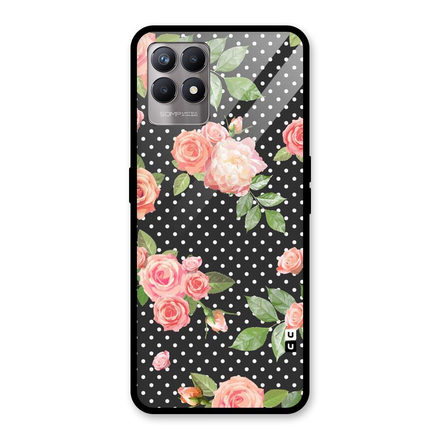 Polka Peach Glass Back Case for Realme Narzo 50