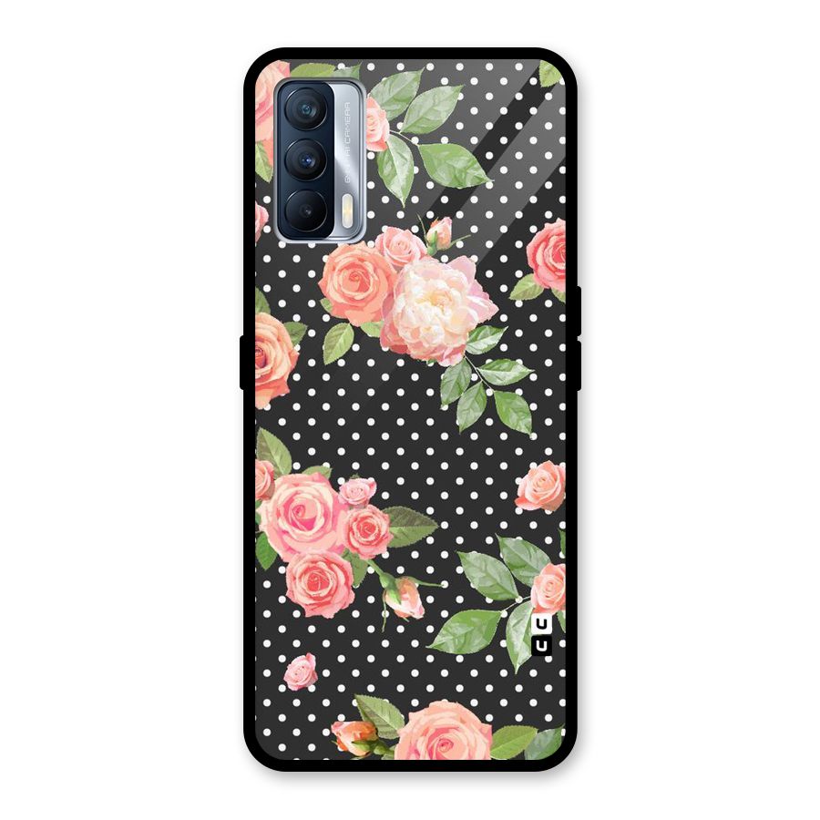 Polka Peach Glass Back Case for Realme X7