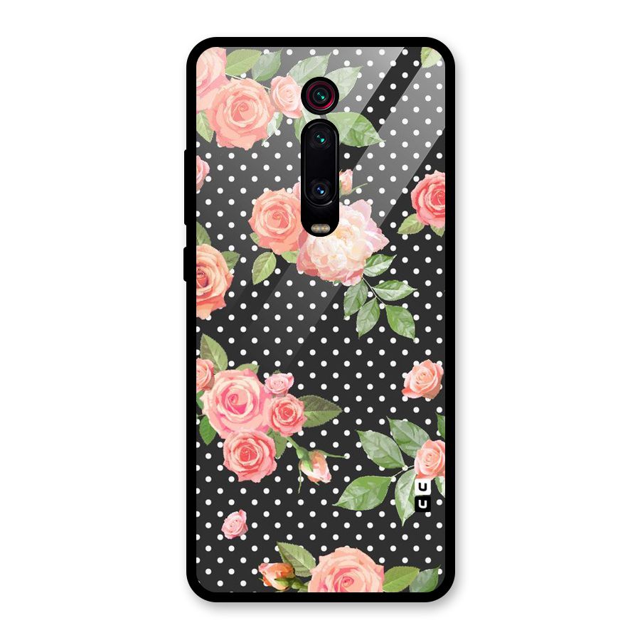 Polka Peach Glass Back Case for Redmi K20 Pro