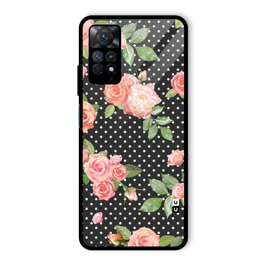 Polka Peach Glass Back Case for Redmi Note 11 Pro Plus 5G