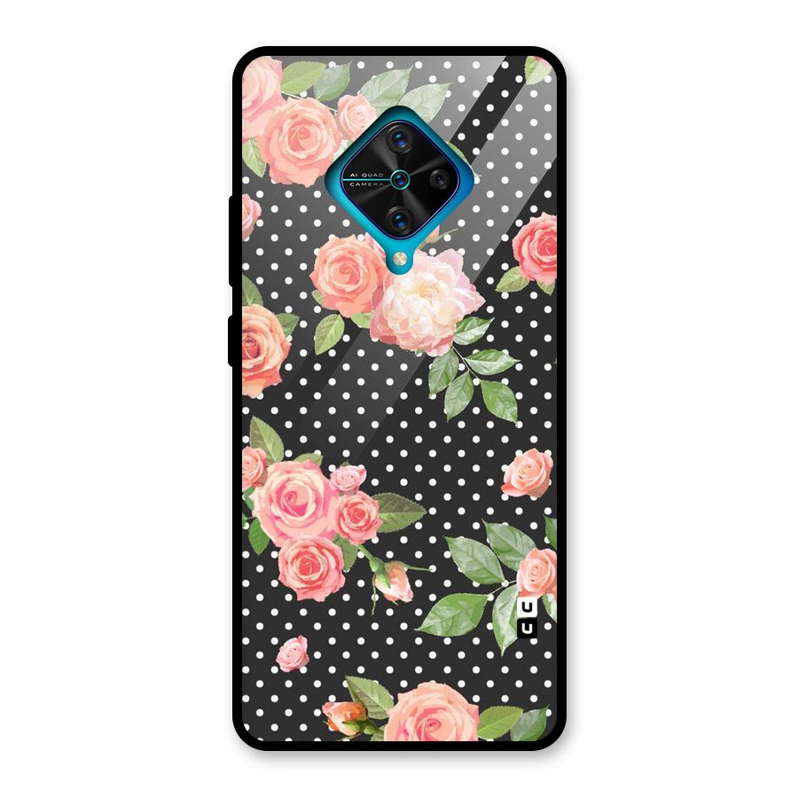 Polka Peach Glass Back Case for Vivo S1 Pro