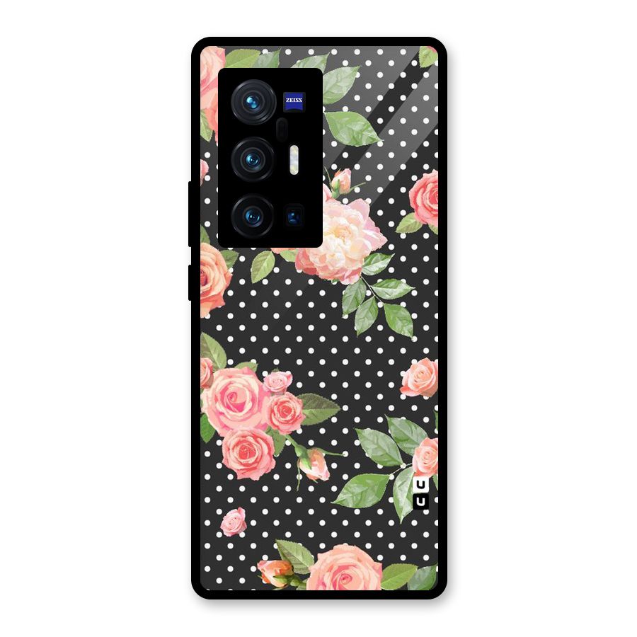Polka Peach Glass Back Case for Vivo X70 Pro Plus