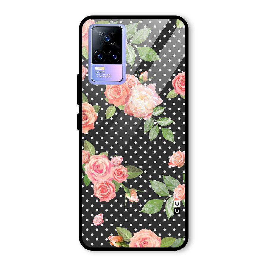 Polka Peach Glass Back Case for Vivo Y73