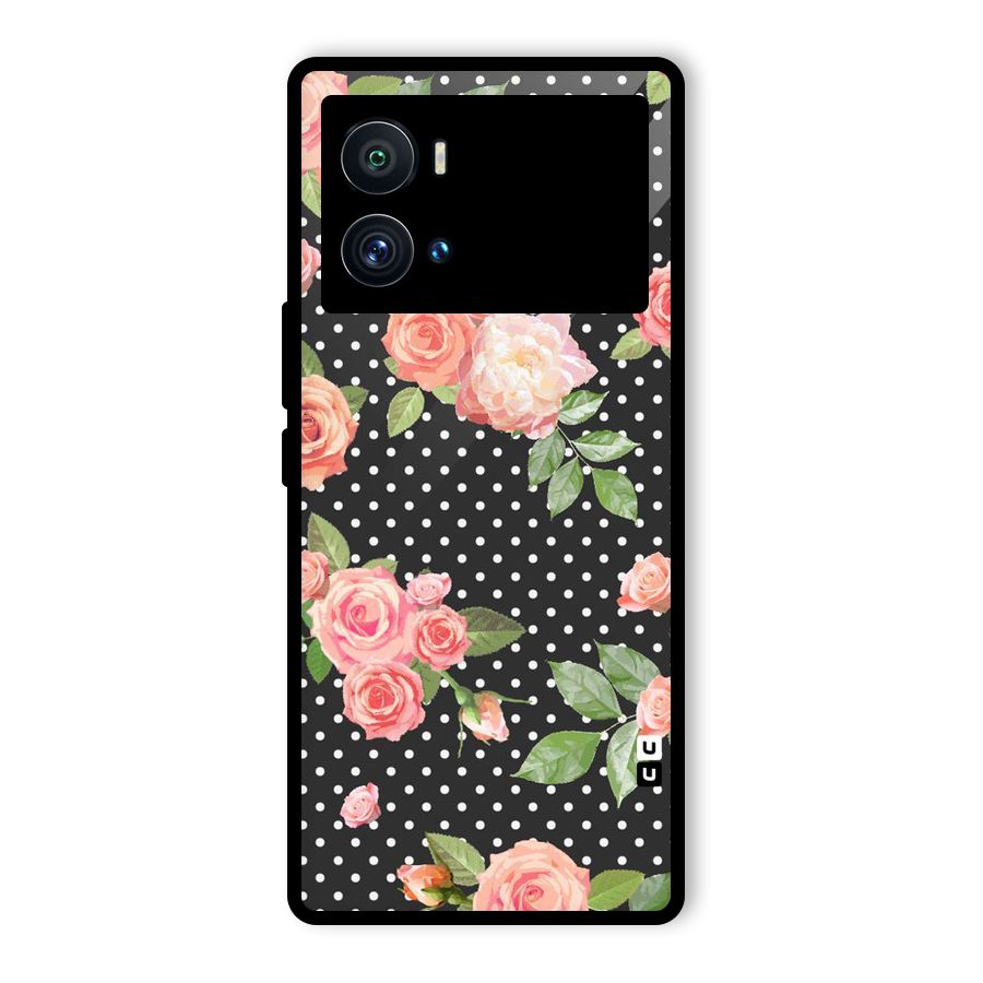 Polka Peach Glass Back Case for Vivo iQOO 9 Pro