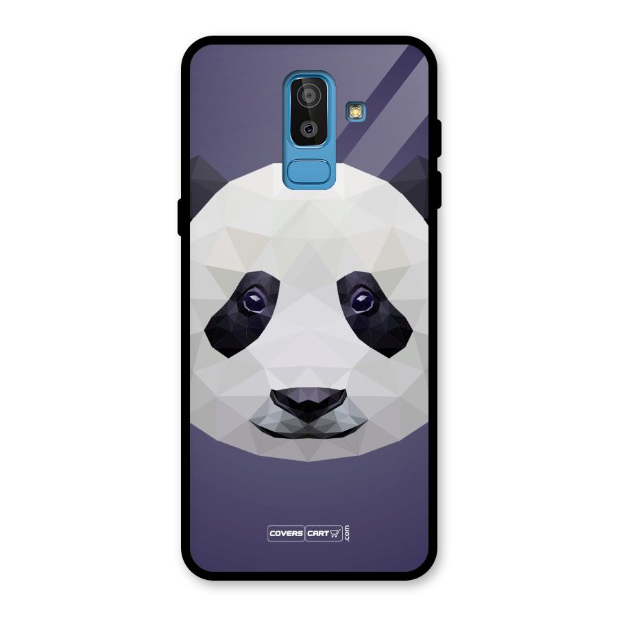Polygon Panda Glass Back Case for Galaxy J8
