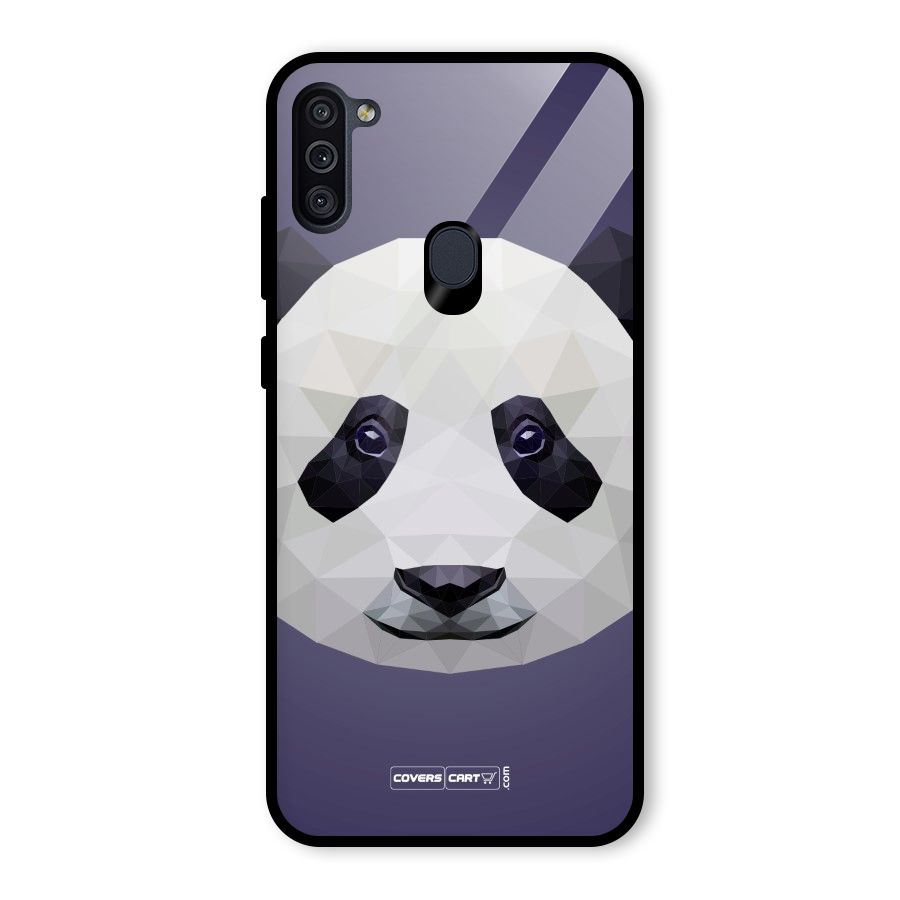Polygon Panda Glass Back Case for Galaxy M11
