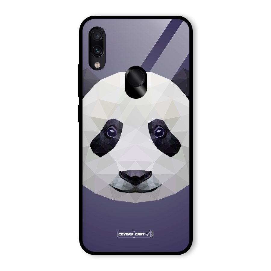 Polygon Panda Glass Back Case for Redmi Note 7 Pro