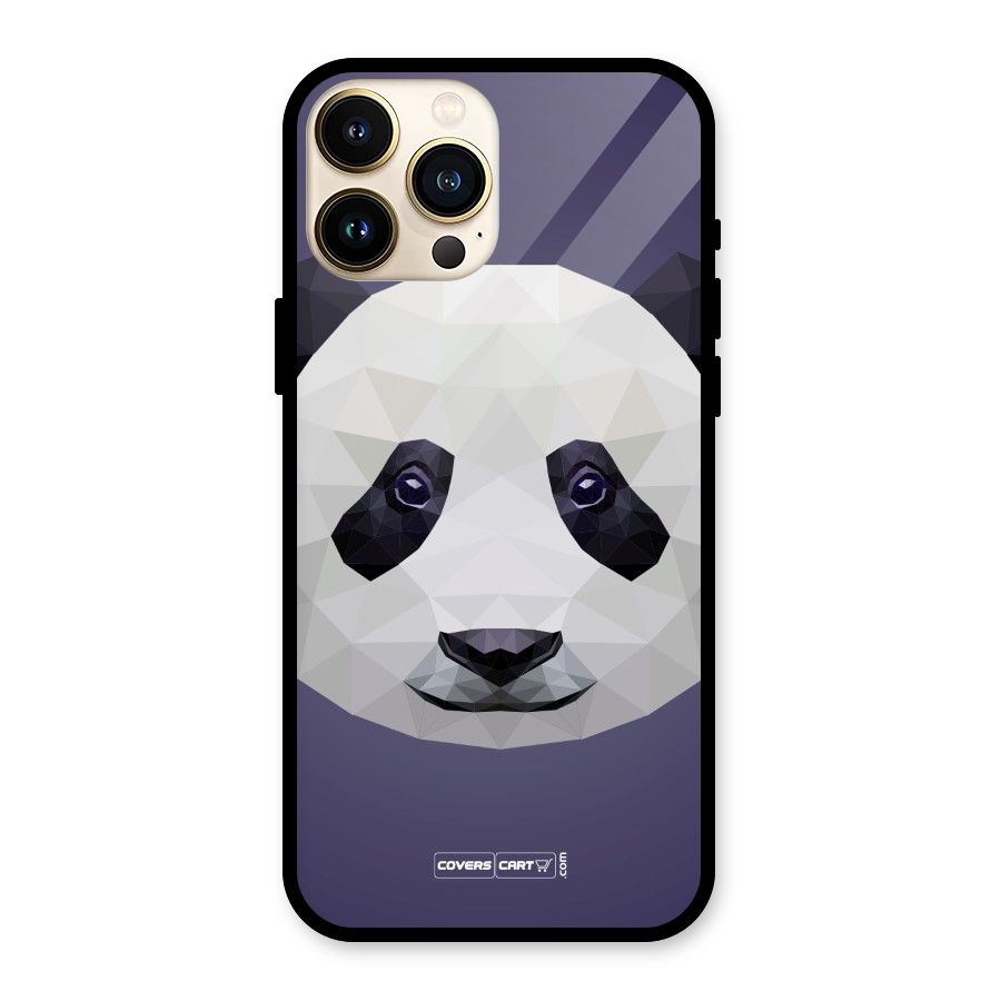 Polygon Panda Glass Back Case for iPhone 13 Pro Max