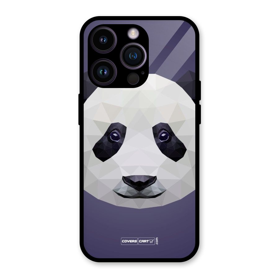 Polygon Panda Glass Back Case for iPhone 14 Pro