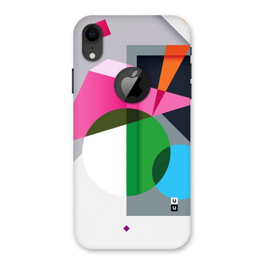 Polygons Cute Pattern Back Case for iPhone XR Logo Cut