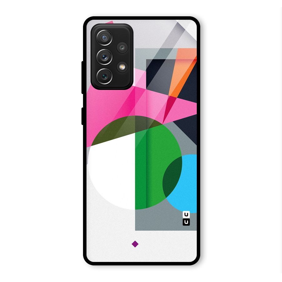 Polygons Cute Pattern Glass Back Case for Galaxy A72