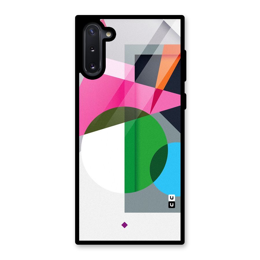 Polygons Cute Pattern Glass Back Case for Galaxy Note 10