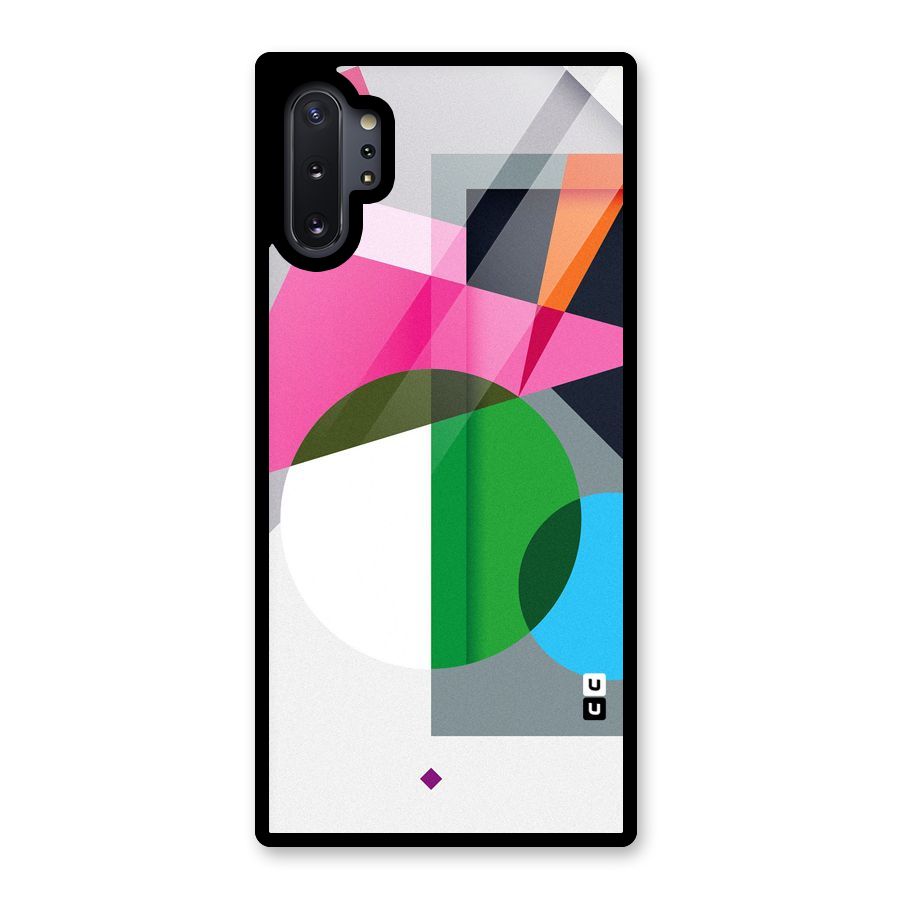 Polygons Cute Pattern Glass Back Case for Galaxy Note 10 Plus
