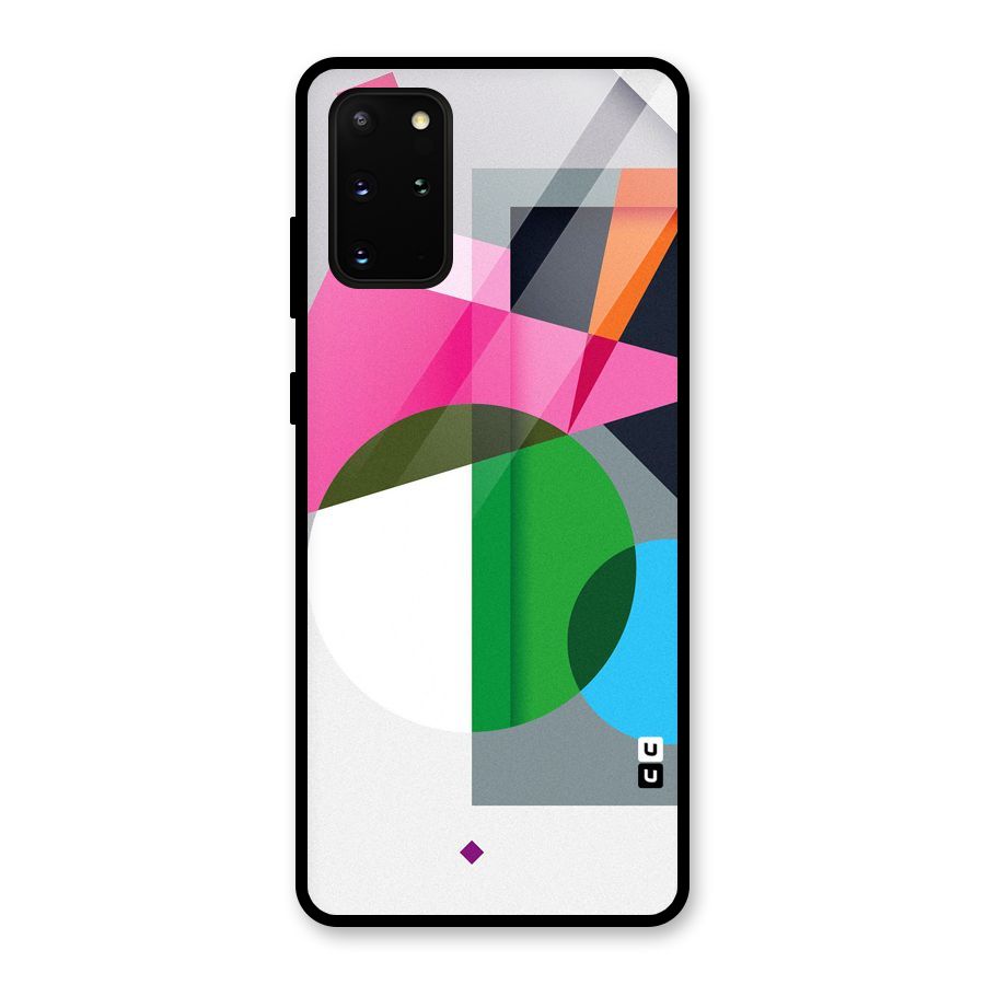 Polygons Cute Pattern Glass Back Case for Galaxy S20 Plus