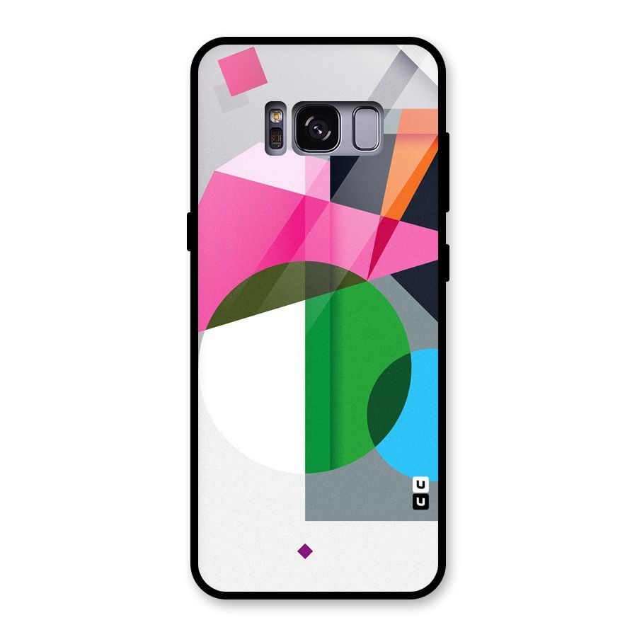 Polygons Cute Pattern Glass Back Case for Galaxy S8