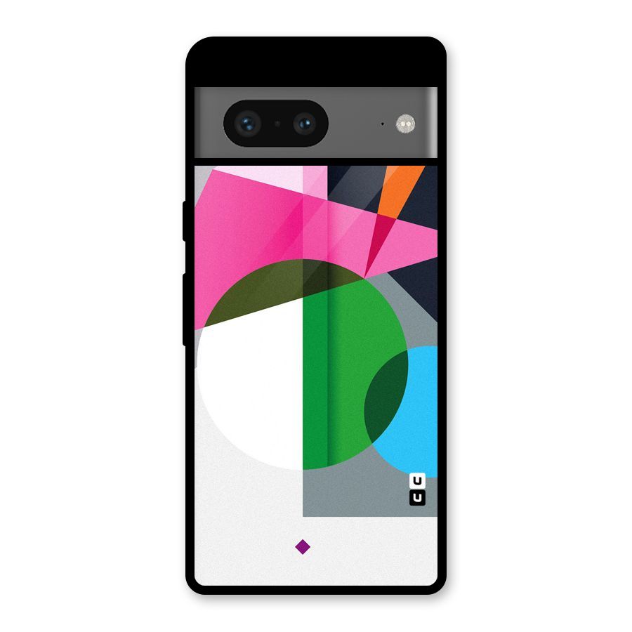 Polygons Cute Pattern Glass Back Case for Google Pixel 7