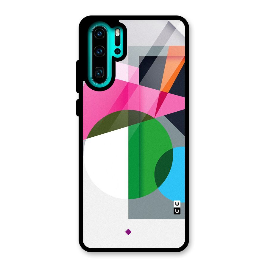 Polygons Cute Pattern Glass Back Case for Huawei P30 Pro