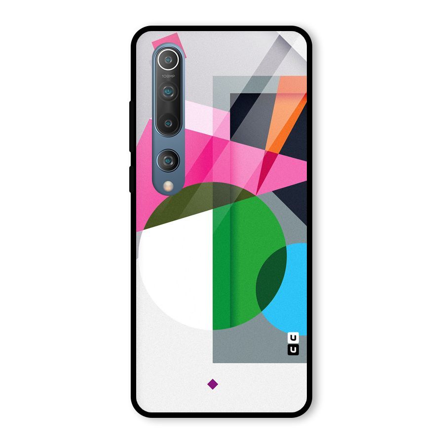 Polygons Cute Pattern Glass Back Case for Mi 10