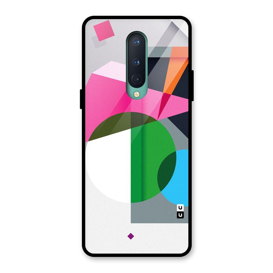 Polygons Cute Pattern Glass Back Case for OnePlus 8