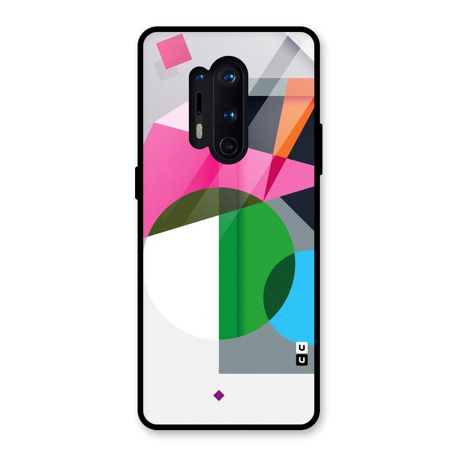 Polygons Cute Pattern Glass Back Case for OnePlus 8 Pro