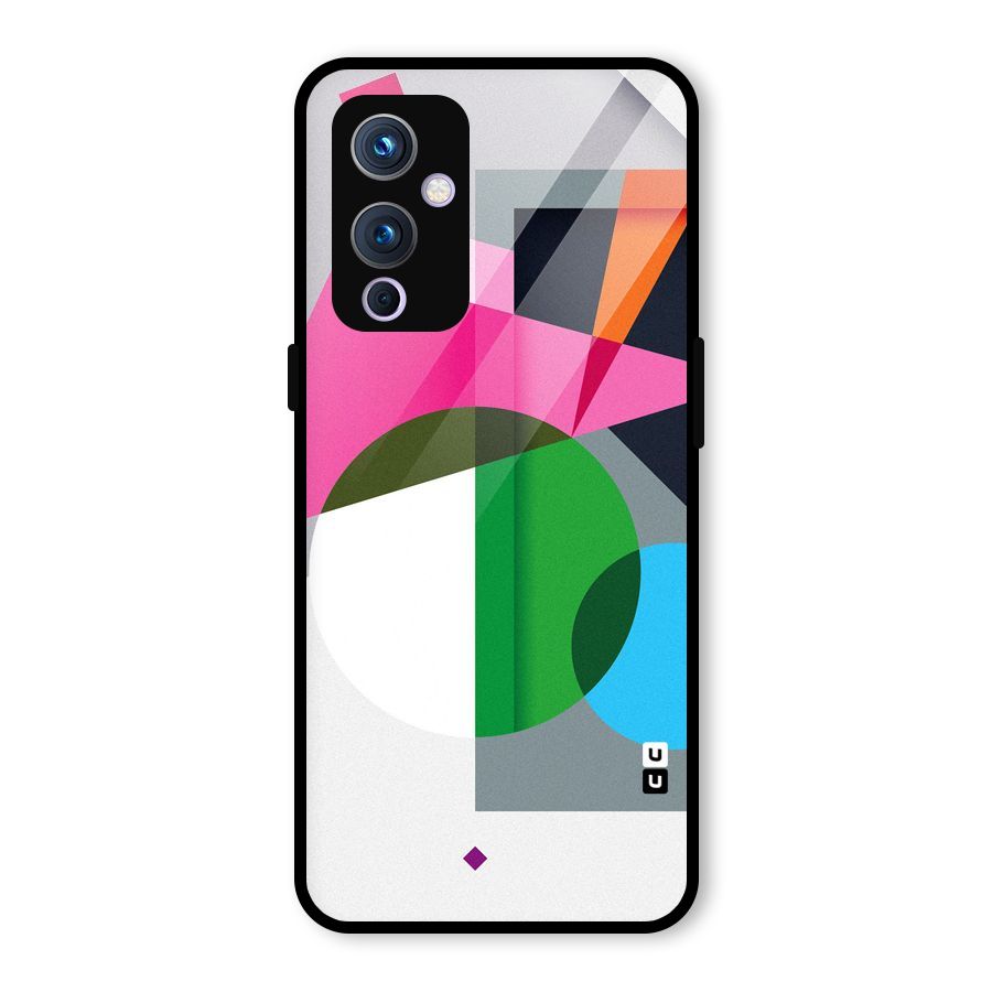 Polygons Cute Pattern Glass Back Case for OnePlus 9