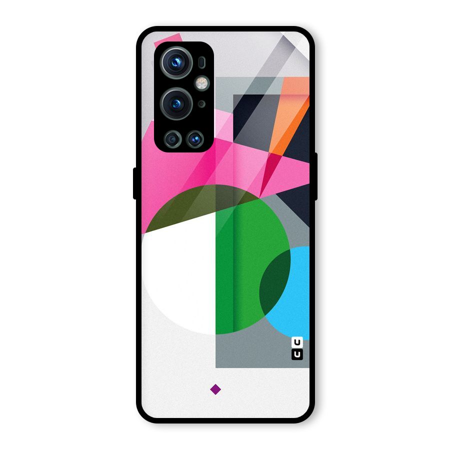 Polygons Cute Pattern Glass Back Case for OnePlus 9 Pro