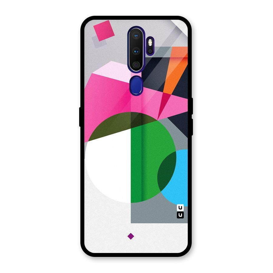 Polygons Cute Pattern Glass Back Case for Oppo A9 (2020)