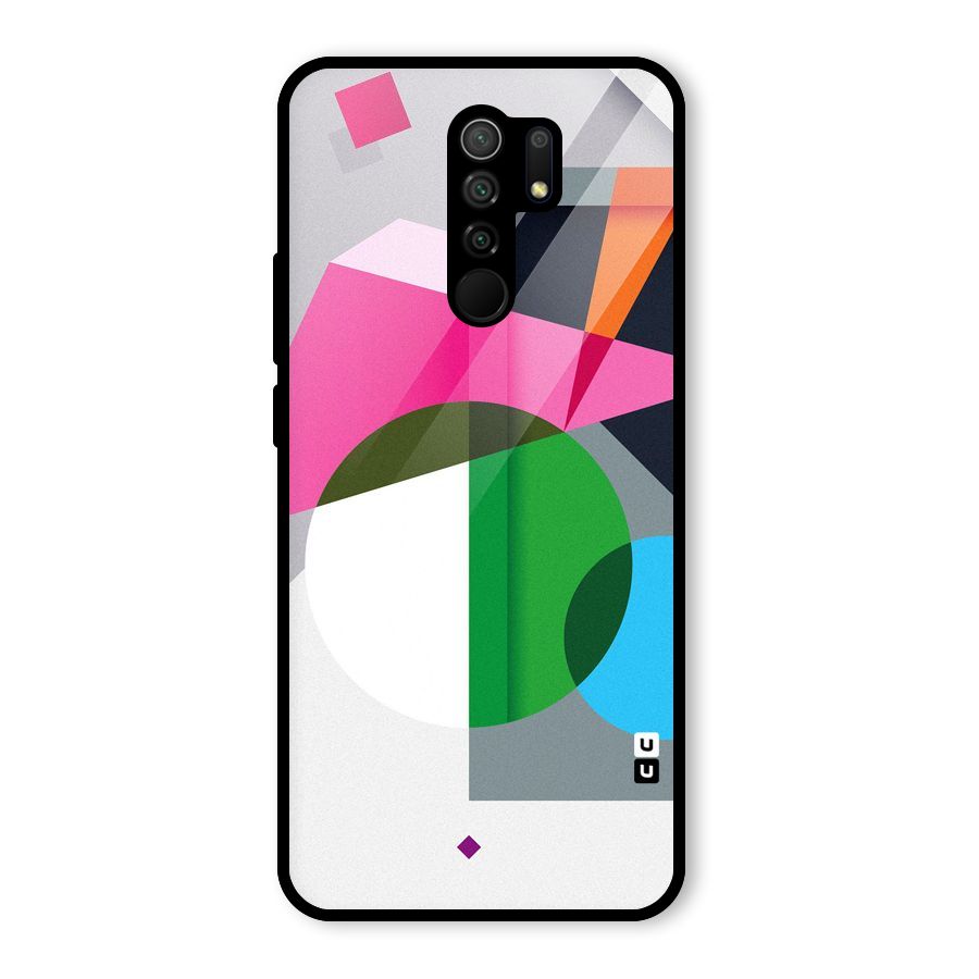 Polygons Cute Pattern Glass Back Case for Poco M2