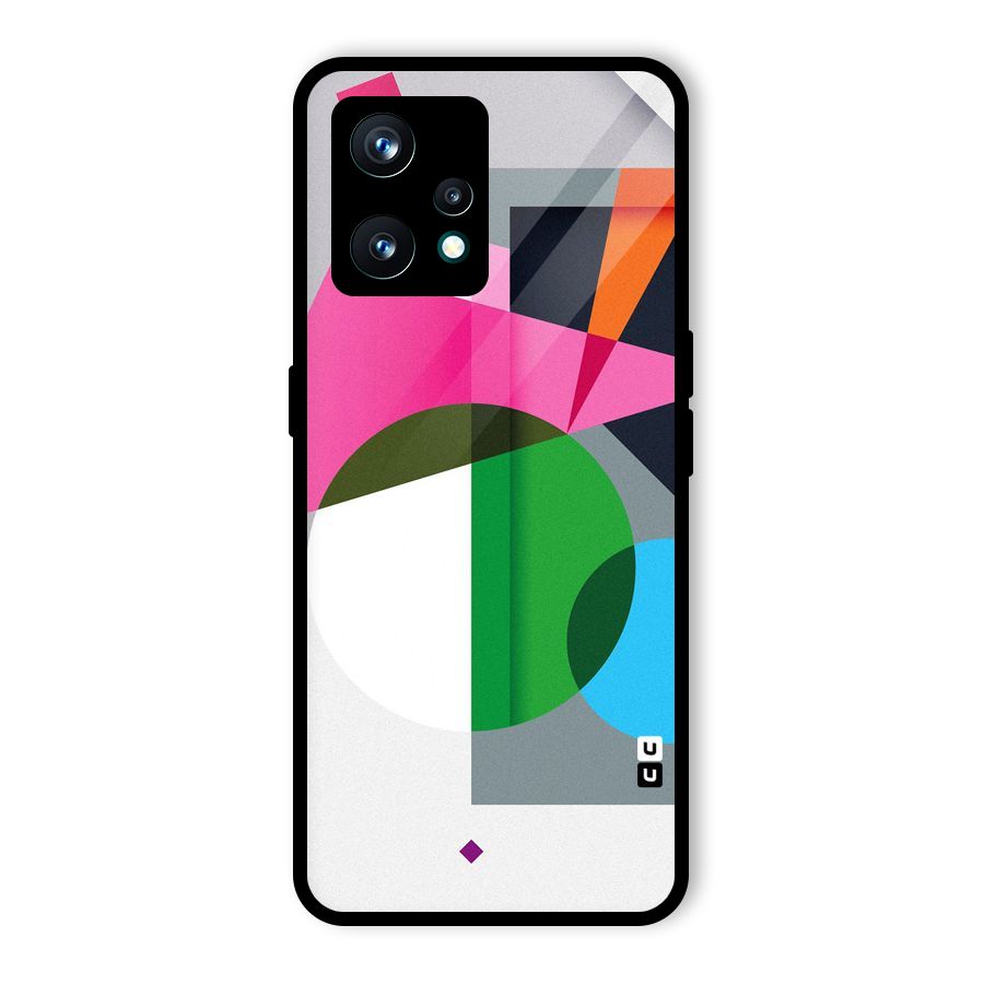 Polygons Cute Pattern Glass Back Case for Realme 9 Pro Plus 5G