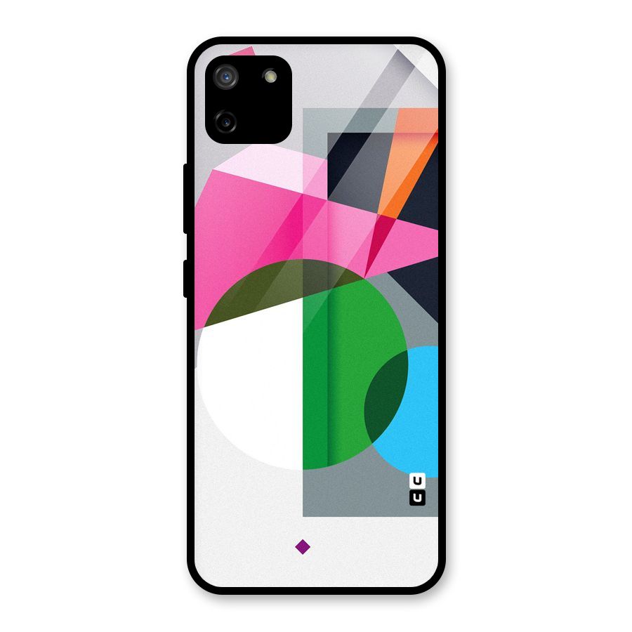 Polygons Cute Pattern Glass Back Case for Realme C11