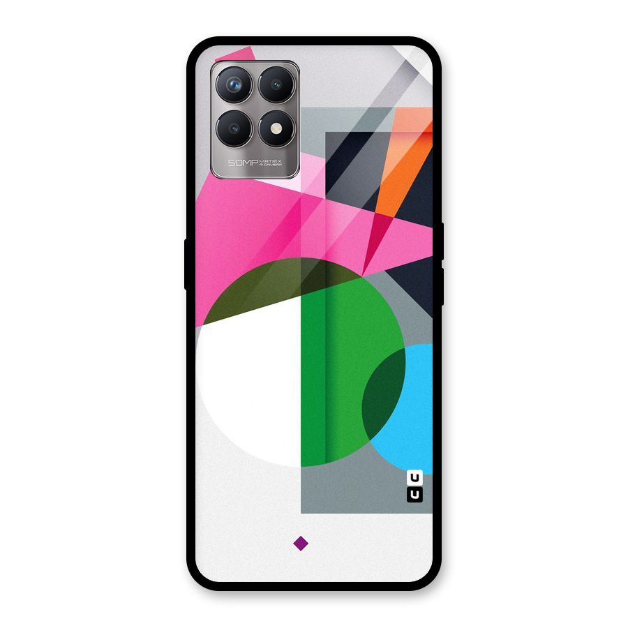 Polygons Cute Pattern Glass Back Case for Realme Narzo 50