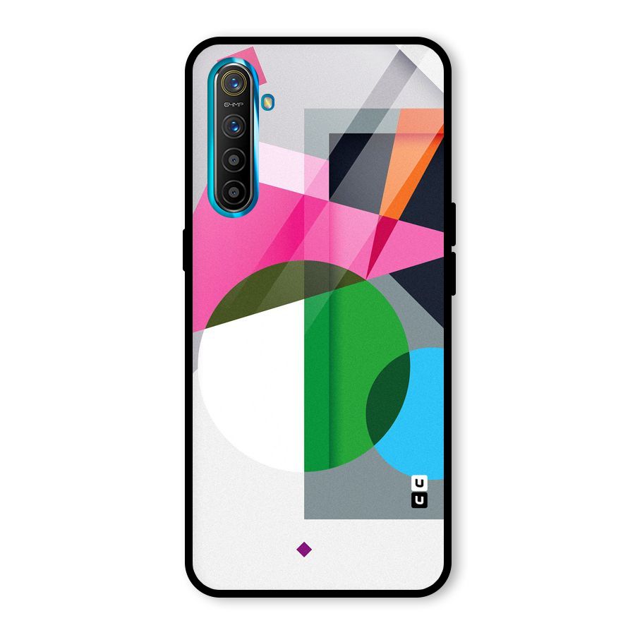 Polygons Cute Pattern Glass Back Case for Realme X2