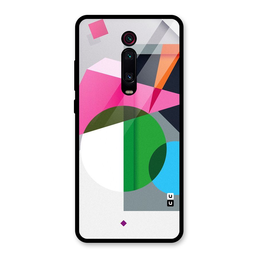 Polygons Cute Pattern Glass Back Case for Redmi K20 Pro