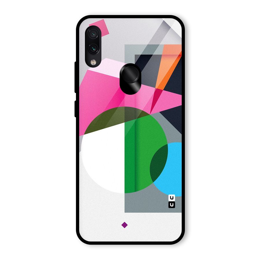 Polygons Cute Pattern Glass Back Case for Redmi Note 7S