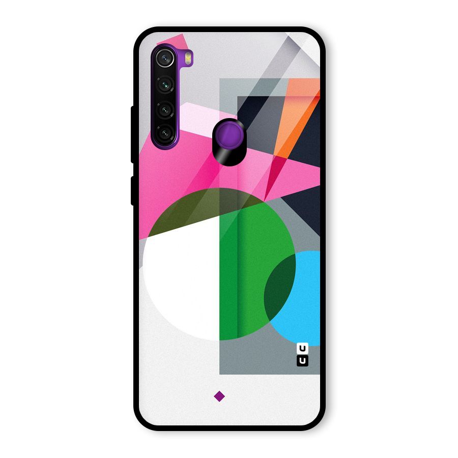 Polygons Cute Pattern Glass Back Case for Redmi Note 8