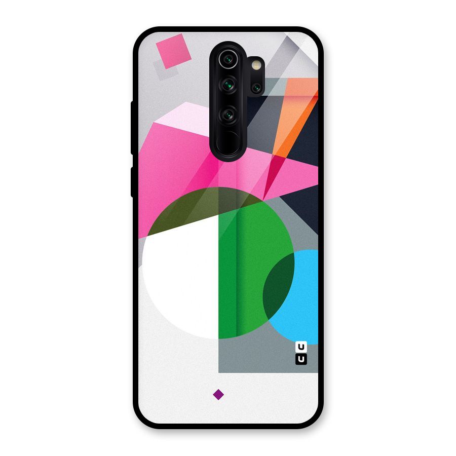 Polygons Cute Pattern Glass Back Case for Redmi Note 8 Pro