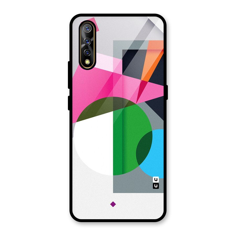 Polygons Cute Pattern Glass Back Case for Vivo S1