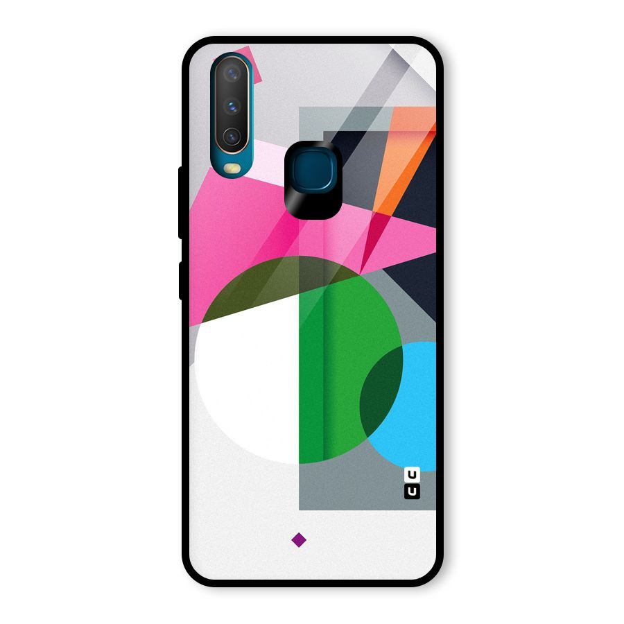 Polygons Cute Pattern Glass Back Case for Vivo U10