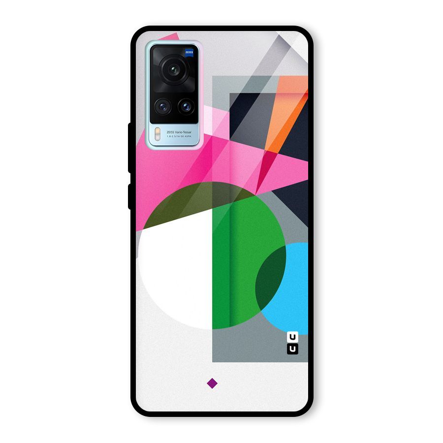 Polygons Cute Pattern Glass Back Case for Vivo X60