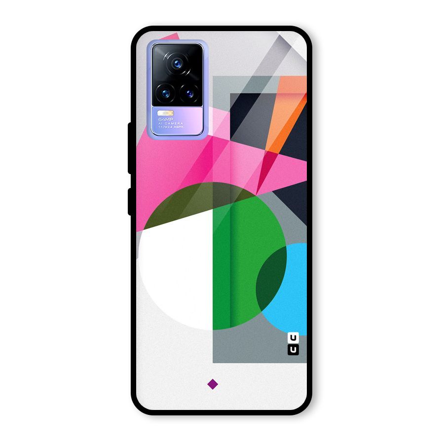 Polygons Cute Pattern Glass Back Case for Vivo Y73