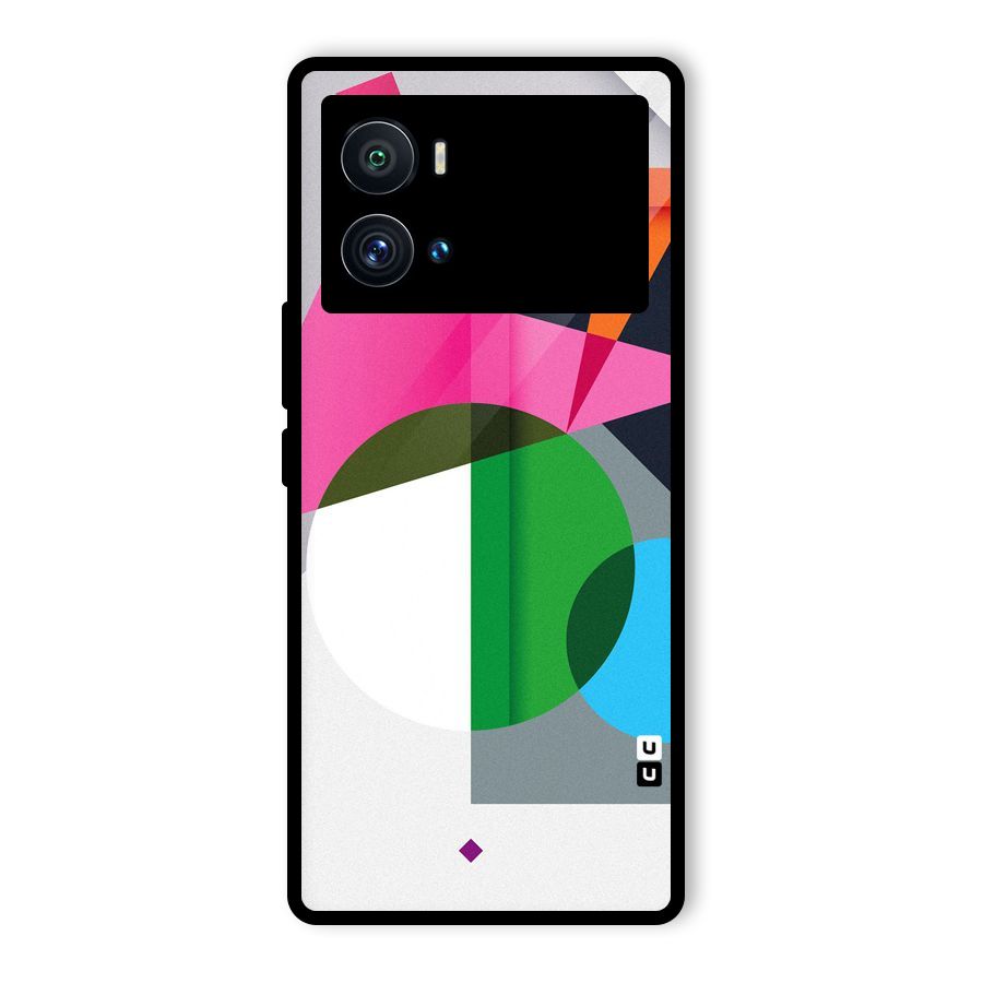 Polygons Cute Pattern Glass Back Case for Vivo iQOO 9 Pro