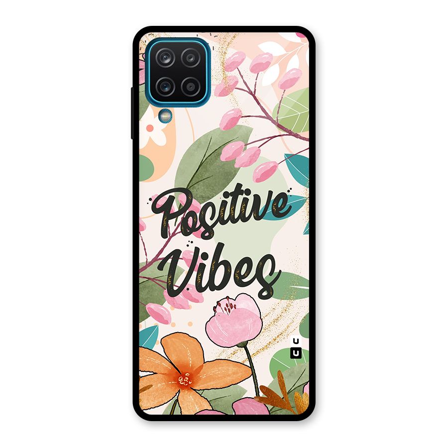 Positive Vibes Glass Back Case for Galaxy A12