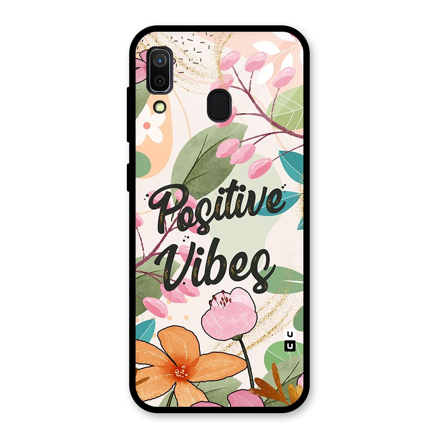 Positive Vibes Glass Back Case for Galaxy A30