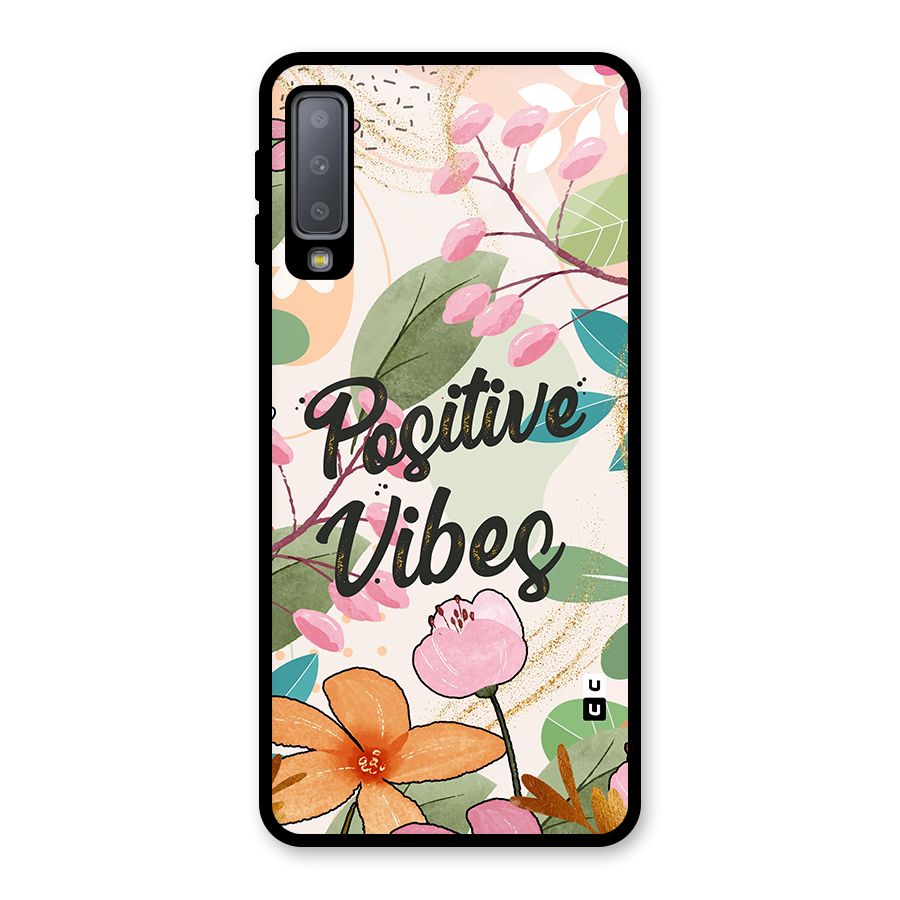 Positive Vibes Glass Back Case for Galaxy A7 (2018)