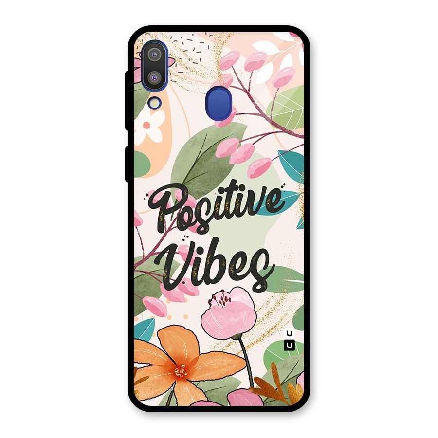 Positive Vibes Glass Back Case for Galaxy M20