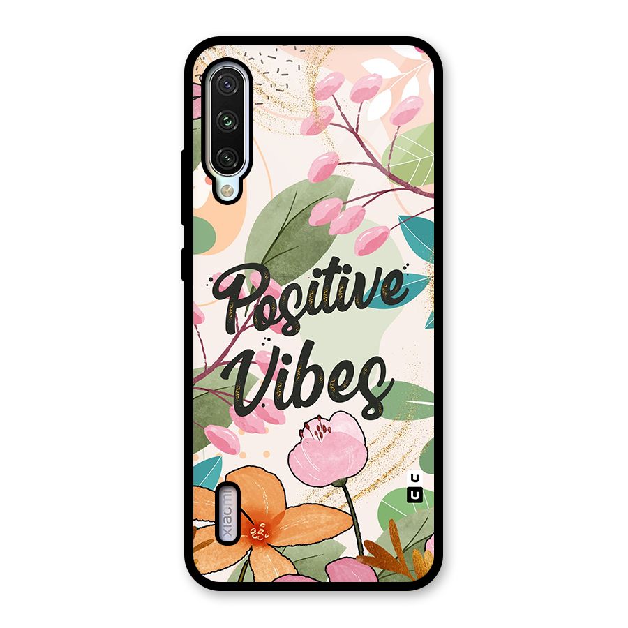 Positive Vibes Glass Back Case for Mi A3