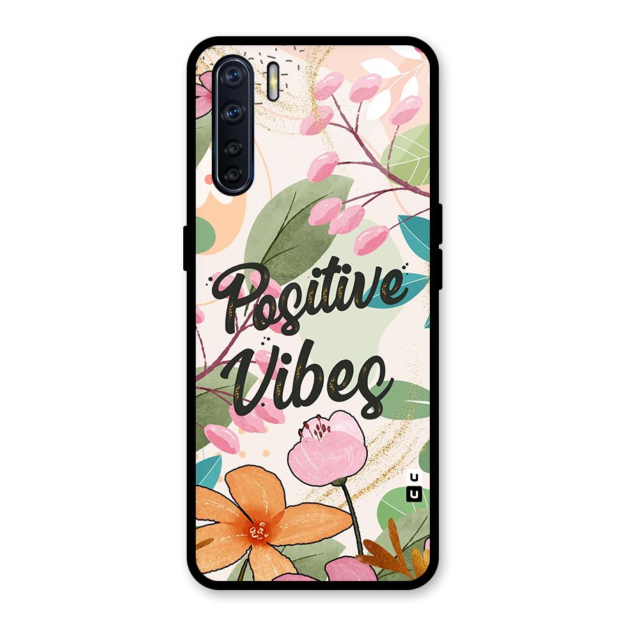 Positive Vibes Glass Back Case for Oppo F15