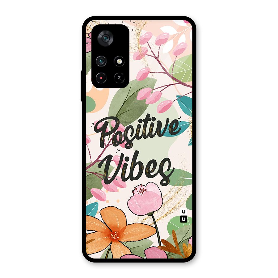 Positive Vibes Glass Back Case for Poco M4 Pro 5G