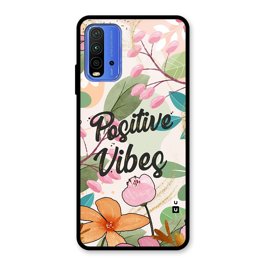 Positive Vibes Glass Back Case for Redmi 9 Power